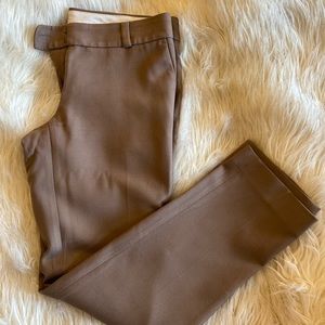 Brown straight leg Loft dress pants in petite size